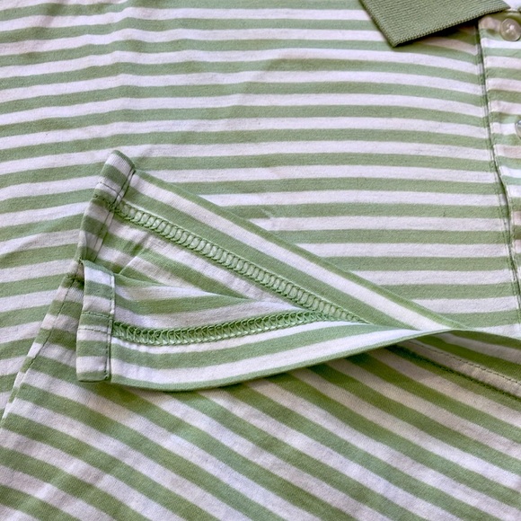 Divots Players Edition Golf Polo Shirt Pima Cotton Mens XXL SS Green White NEW - Picture 9 of 10
